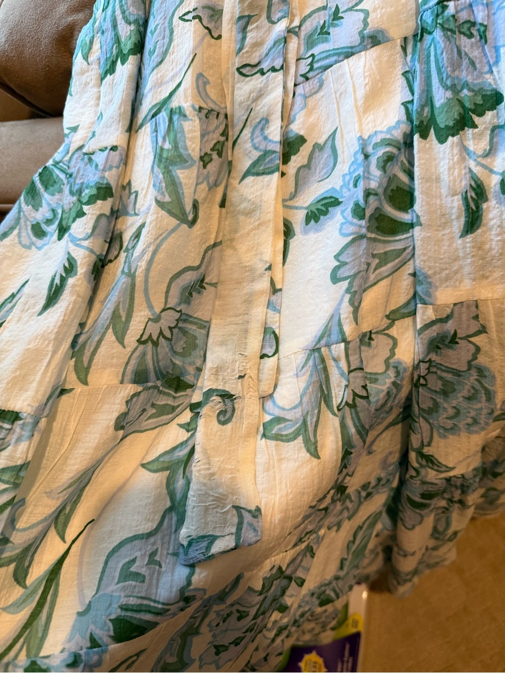CeCe Floral Faux-Wrap Tiered Maxi Dress - Picture 3 of 5